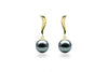 Wave Black Pearl Earrings-Kyllonen