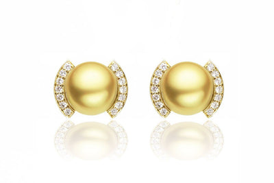 Roma South Sea Gold Pearl Earrings