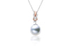 Square Knot South Sea White Pearl Pendant by Kyllonen